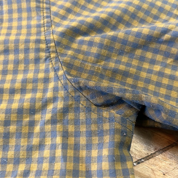 Brixton Men’s Sz L Short-Sleeved Gingham Check Button Up - Picture 4 of 5